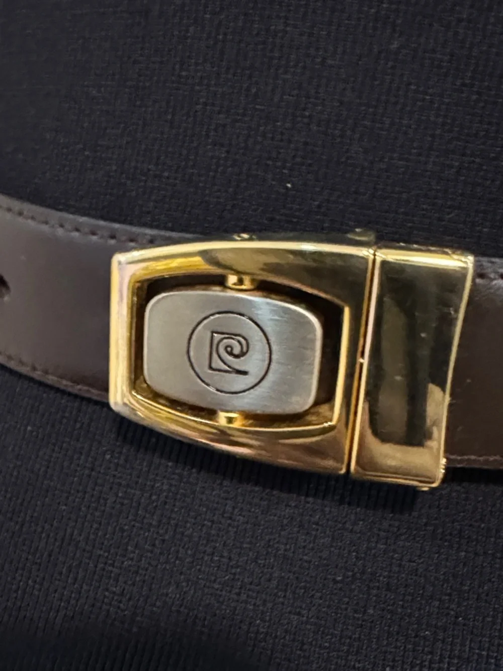 Vintage Pierre Cardin Reversible Belt Reversible Buckle